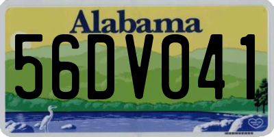 AL license plate 56DV041