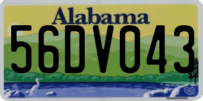 AL license plate 56DV043