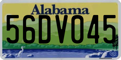 AL license plate 56DV045