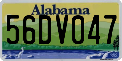 AL license plate 56DV047