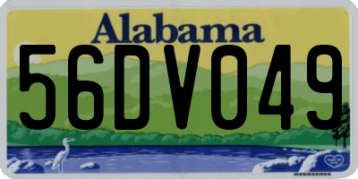 AL license plate 56DV049