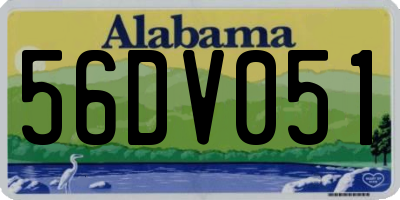 AL license plate 56DV051