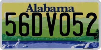 AL license plate 56DV052