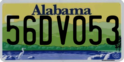 AL license plate 56DV053