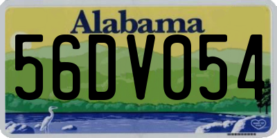 AL license plate 56DV054