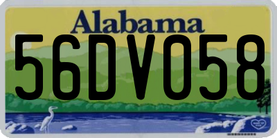 AL license plate 56DV058