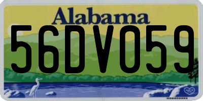 AL license plate 56DV059