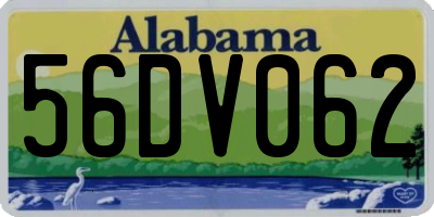 AL license plate 56DV062