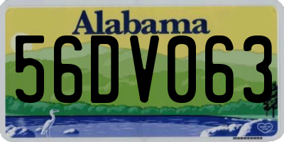 AL license plate 56DV063
