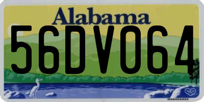 AL license plate 56DV064
