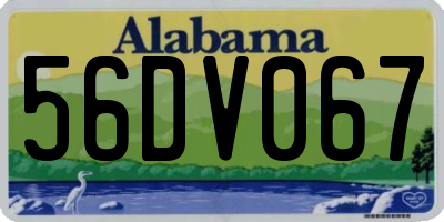 AL license plate 56DV067