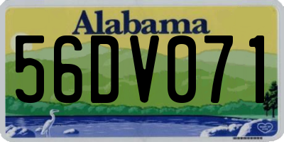 AL license plate 56DV071