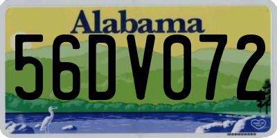 AL license plate 56DV072