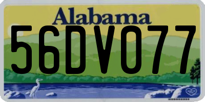 AL license plate 56DV077
