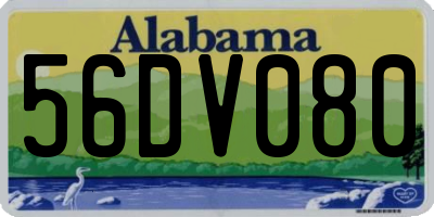 AL license plate 56DV080
