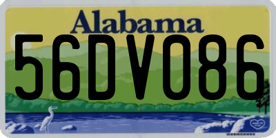 AL license plate 56DV086