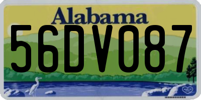 AL license plate 56DV087