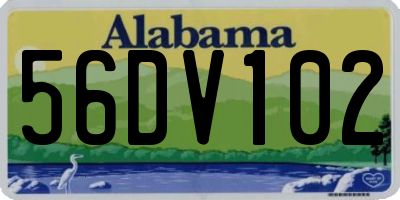 AL license plate 56DV102