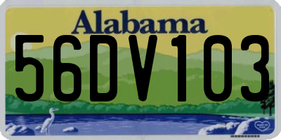 AL license plate 56DV103