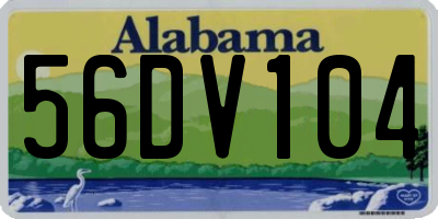 AL license plate 56DV104