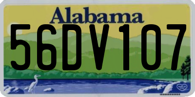 AL license plate 56DV107