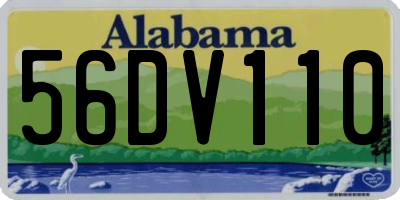 AL license plate 56DV110