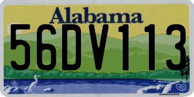 AL license plate 56DV113