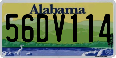 AL license plate 56DV114