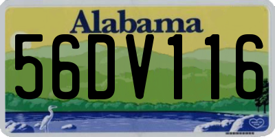 AL license plate 56DV116