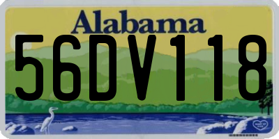AL license plate 56DV118