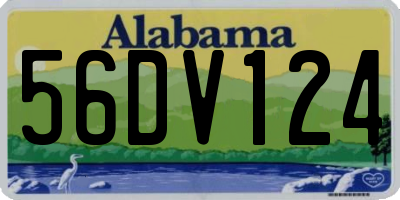 AL license plate 56DV124