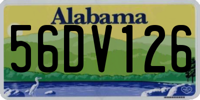 AL license plate 56DV126