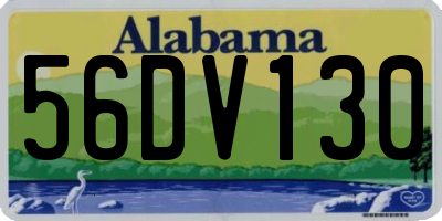 AL license plate 56DV130