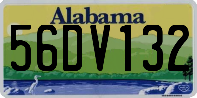 AL license plate 56DV132