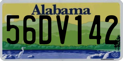 AL license plate 56DV142