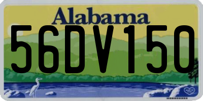 AL license plate 56DV150