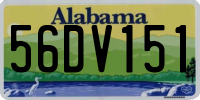 AL license plate 56DV151