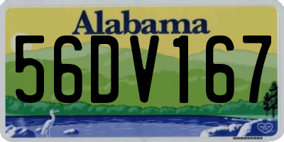AL license plate 56DV167
