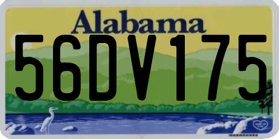 AL license plate 56DV175