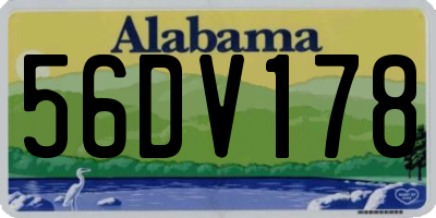 AL license plate 56DV178