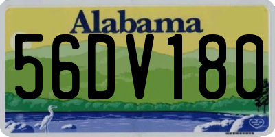 AL license plate 56DV180