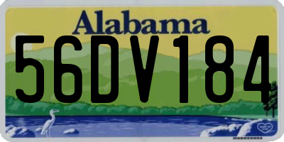 AL license plate 56DV184