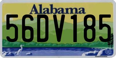 AL license plate 56DV185