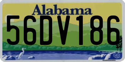 AL license plate 56DV186