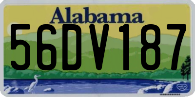 AL license plate 56DV187