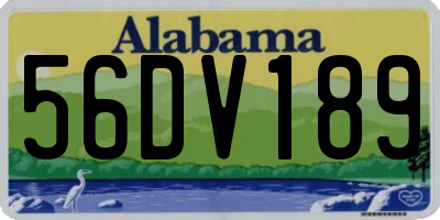 AL license plate 56DV189