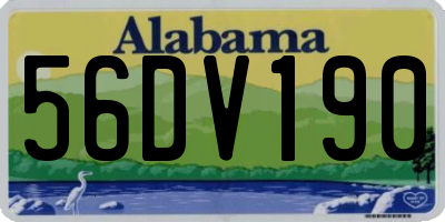 AL license plate 56DV190