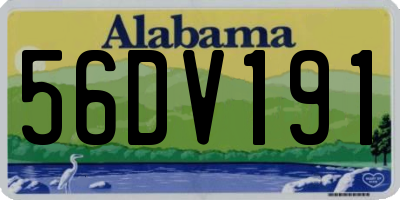 AL license plate 56DV191