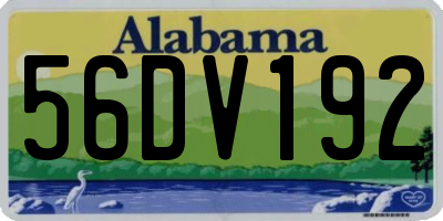 AL license plate 56DV192