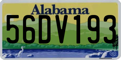 AL license plate 56DV193
